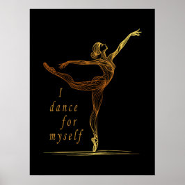 Bailarina de Arte de Línea Dorada - Bailo Para Mí