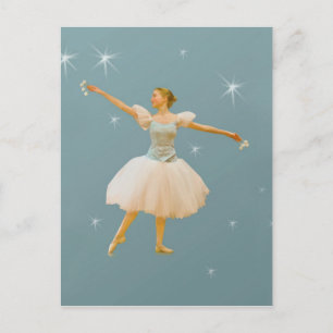 Bailarina de ballet con postal de Castanets