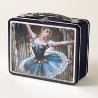 Bailarina de ballet en tutu azul