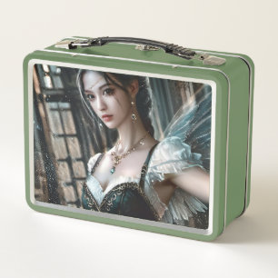 Bailarina de ballet en tuTu verde y alas de hadas