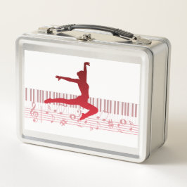 Bailarina de ballet en un teclado