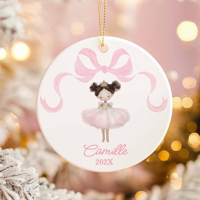 Bailarina de ballet Ornamento de Navidad Rosa Keep (Pink Ballerina Keepsake Christmas Ornament)