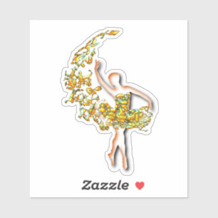 Bailarina de ballet Pegatina de ballet Fire Baller