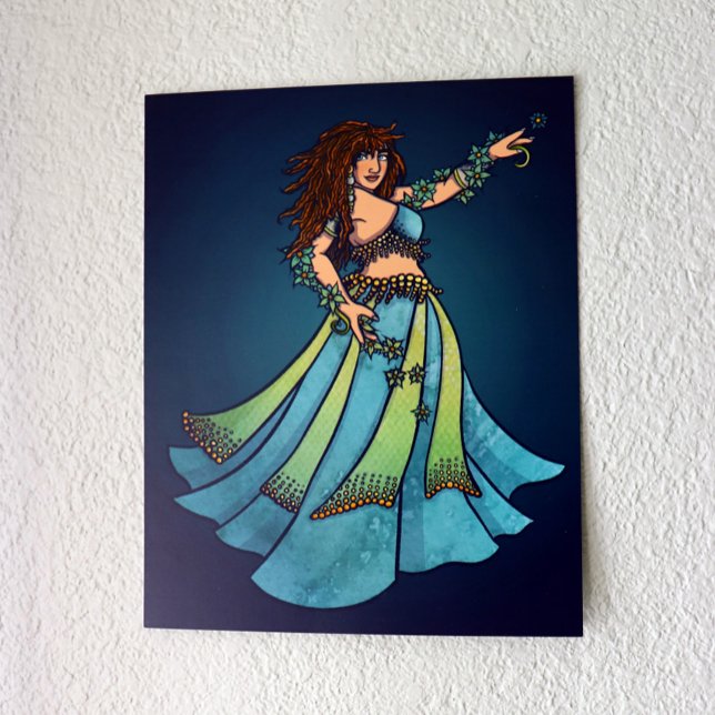 Bailarina de Belly Ruby Arte Verde azulado (Subido por el creador)