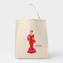 Bailarina de flamenco con bolsa de tocador de vest