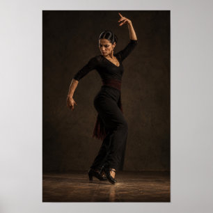 Bailarina de Flamenco en Arte de Pared de Baile Dr