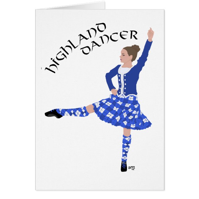 Bailarina de Highland en azul (Frente)
