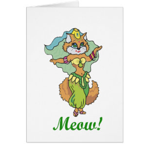 Bailarina de la danza del vientre del gato