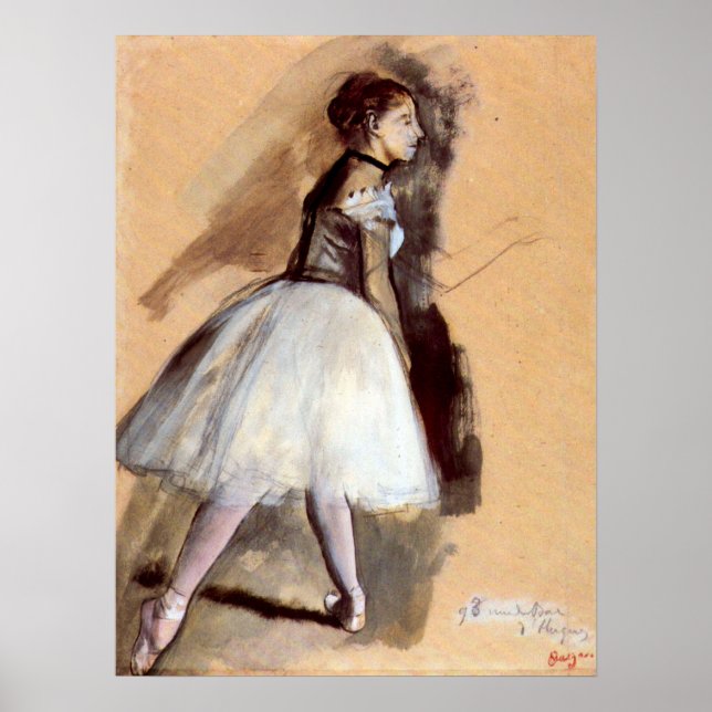 Bailarina de pie de Edgar Degas, Arte de ballet vi (Frente)