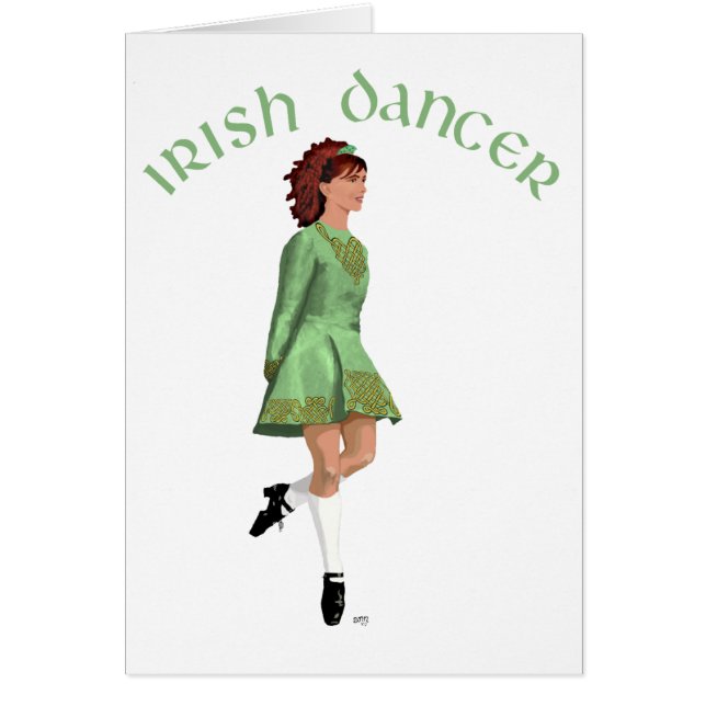 Bailarina de Step Irlandés - Verde (Frente)
