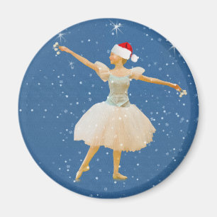 Bailarina del navidad con el imán de las