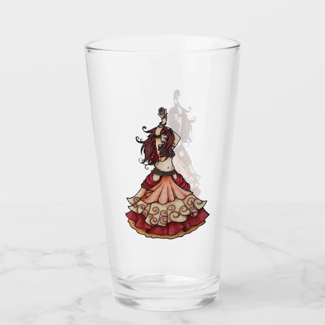 Bailarina del vientre maderero con zills (Anverso)