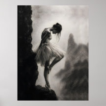 Bailarina en el Borde del Acantilado Arte Dramátic