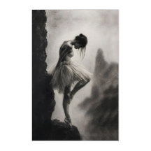 Bailarina en el borde del acantilado Arte dramátic