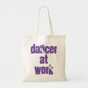 Bailarina en la bolsa blanca/morada