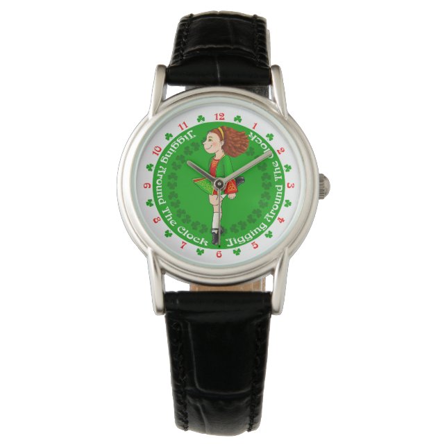 Bailarina irlandesa, reloj de baile irlandés (Anverso)