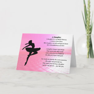 Bailarina - tarjeta del poema de la hija
