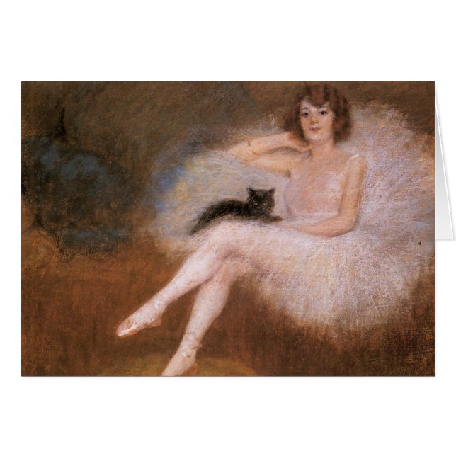 Bailarina y gato negro (Anverso (Horizontal))