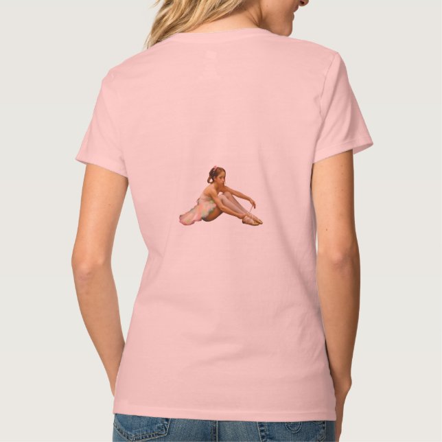 Bailarinas arreglando sus zapatillas Camiseta (Reverso)