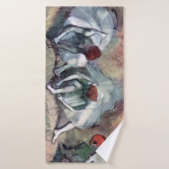 Bailarinas atando sus zapatos, Edgar Degas (Toalla de baño)