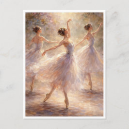Bailarinas bailando. Tarjeta postal