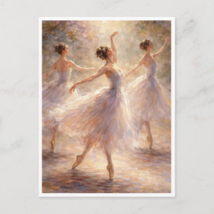 Bailarinas bailando. Tarjeta postal