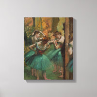 Bailarinas de arte de ballet rosa y verde Edgar De