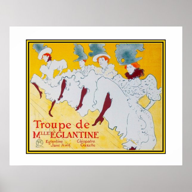 Bailarinas de poster de arte vintage Toulouse Laut (Frente)