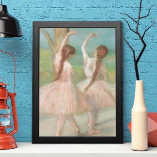 Bailarinas de rosa de Edgar Degas, arte de ballet