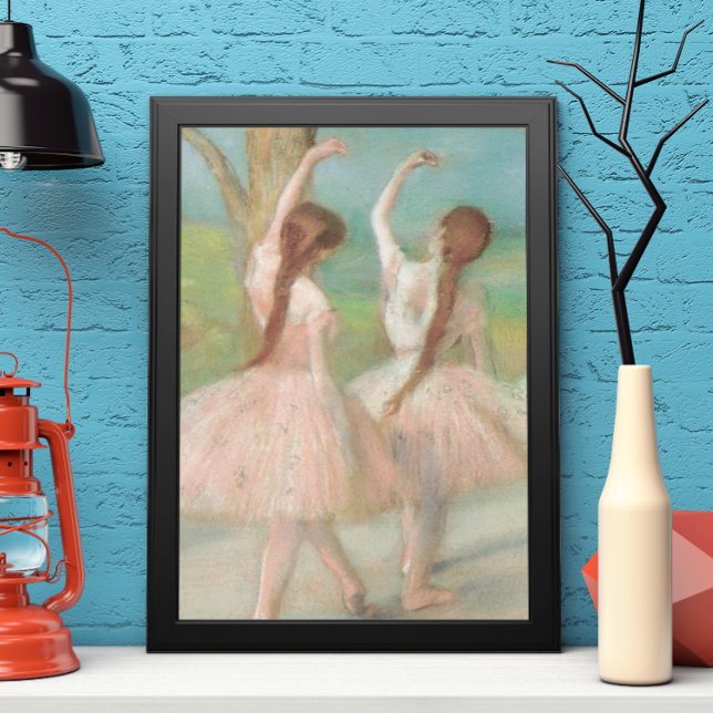 Bailarinas de rosa de Edgar Degas, arte de ballet  (Subido por el creador)