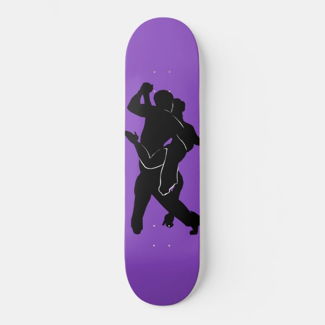 Bailarinas de tango Pareja Skateboard Morado Tus C (Anverso)
