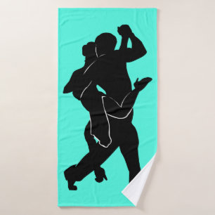 Bailarinas de tango toalla de baño Verde azulada o