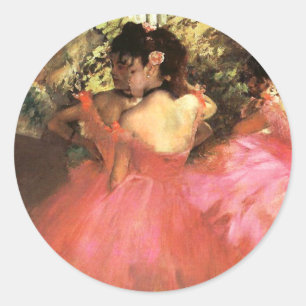 Bailarinas Degas en Pegatinas rosados