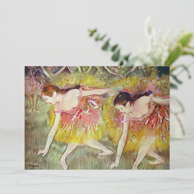 Bailarinas dobladas por Edgar Degas, Ballet Art (Anverso de pie)
