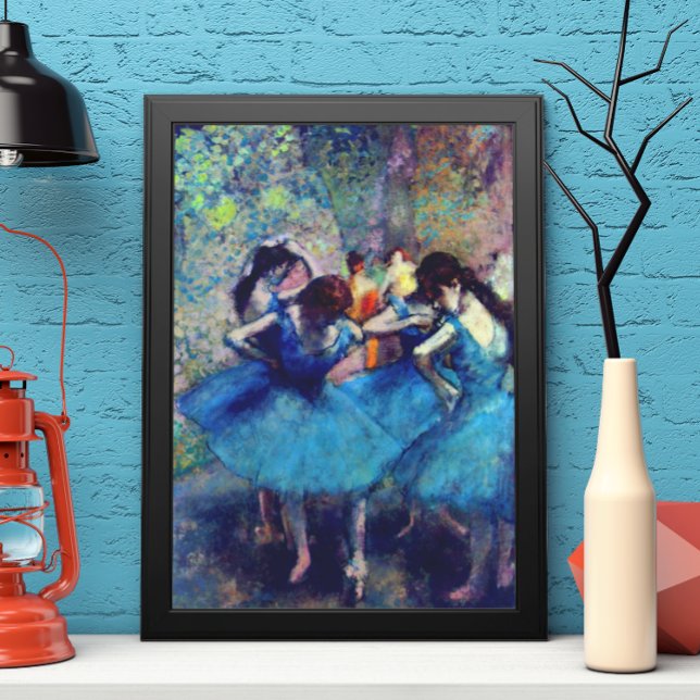 Bailarinas en azul de Edgar Degas, arte de ballet  (Subido por el creador)