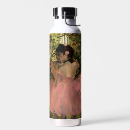 Bailarinas en botella de agua rosa