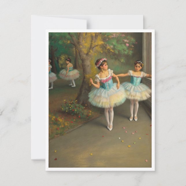 Bailarinas en el estilo romántico Postal (Anverso)