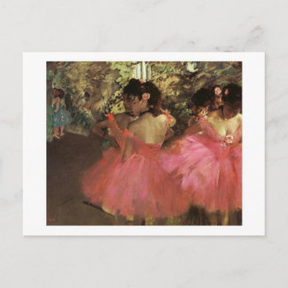 Bailarinas en postal rosa