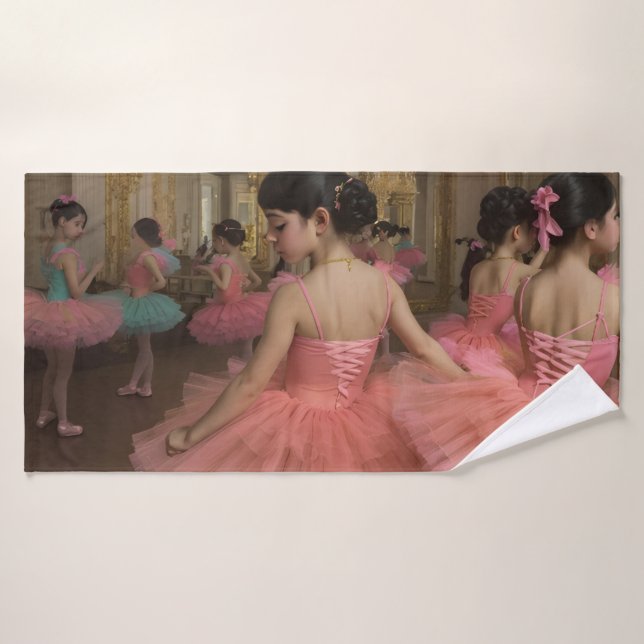 Bailarinas en una gran sala de estilo rocóco (Toalla de baño)