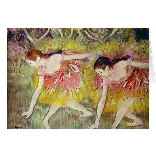 Bailarinas inclinándose de Edgar Degas, Arte de Ba (Anverso (Horizontal))
