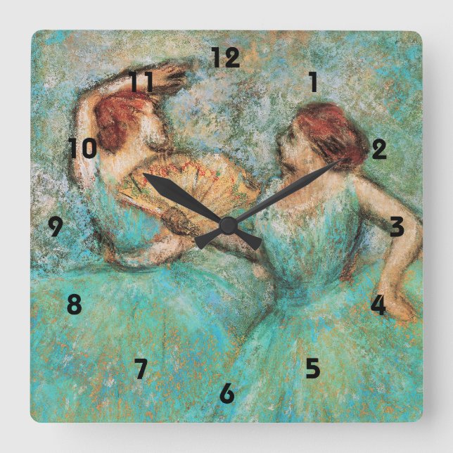 Bailarinas por el reloj de pared del cuadrado del (Anverso)