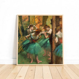 Bailarinas, rosa y verde por Degas, arte