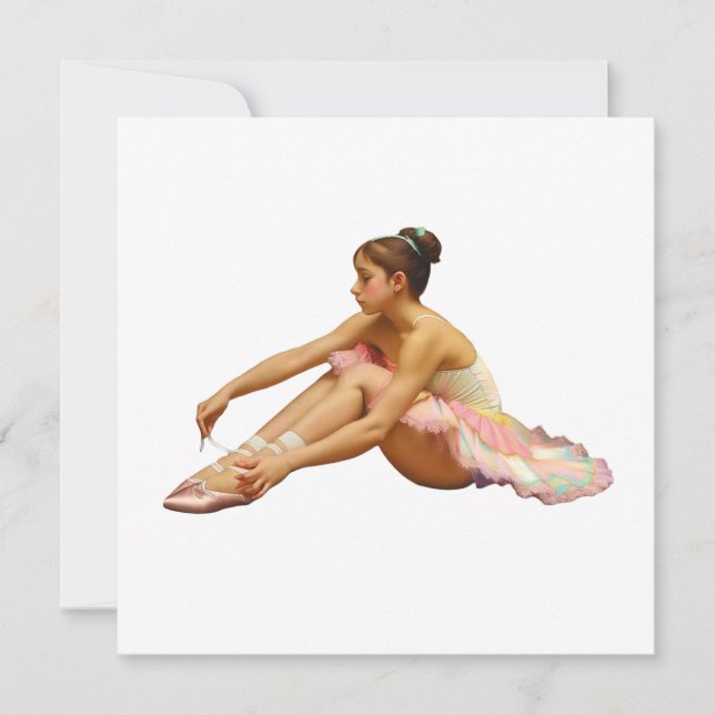 Bailarinas sentadas Tarjeta plana (Anverso)
