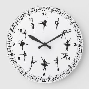 Bailarines de ballet Reloj de pared acrílico