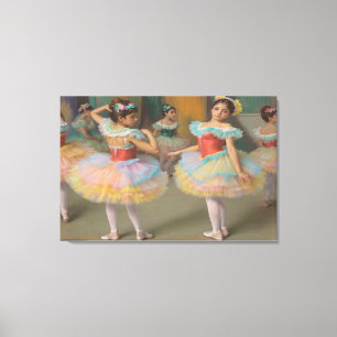 Bailarines detrás del escenario lienzo