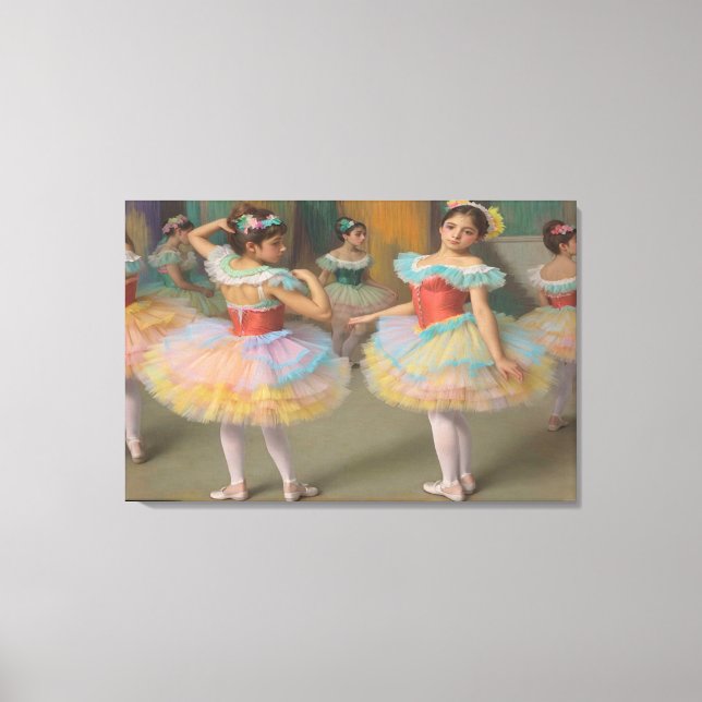 Bailarines detrás del escenario lienzo (Anverso)