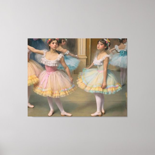 Bailarines detrás del escenario lienzo (Anverso)