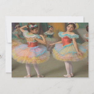 Bailarines detrás del escenario Tarjeta plana