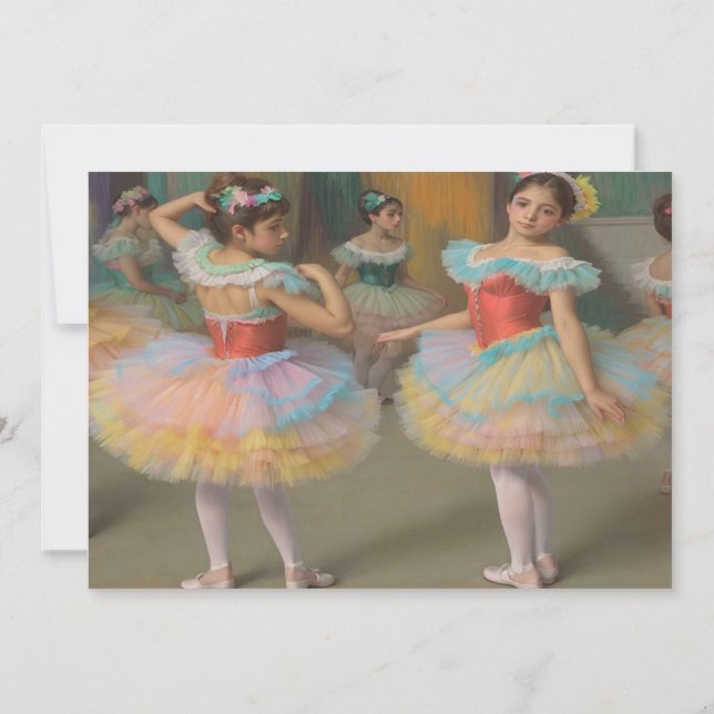 Bailarines detrás del escenario Tarjeta plana (Reverso)