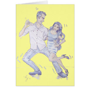 Bailarines Jive Ceroc modernos